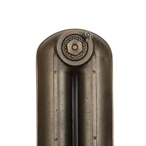 Aged brass, cast iron radiator finish