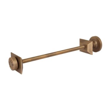 Natural brass Whitworth wallstay - Radrestore