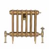 Victorian 4-column cast iron radiator, featuring classic design, perfect for adding vintage charm and efficient heating to your space, finished in old penny