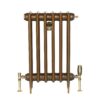 Victorian 4-column cast iron radiator, featuring classic design, perfect for adding vintage charm and efficient heating to your space, finished in old penny