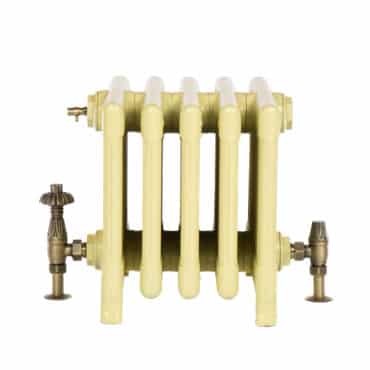 9 column cast iron radiator with valves