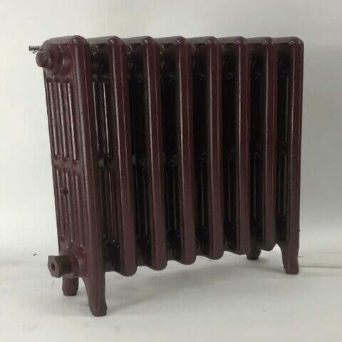 classic 4 column cast iron radiator 670mm in rioja red 2