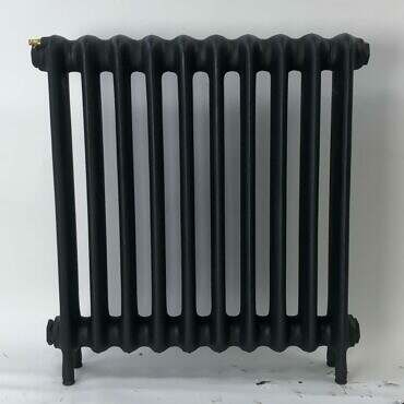 original school cast iron radiator 770mm in black primer 1