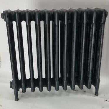 original wide 4 column cast iron radiator 620mm in black primer 1