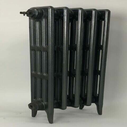 victorian 4 column cast iron radiator 750mm in black primer 2